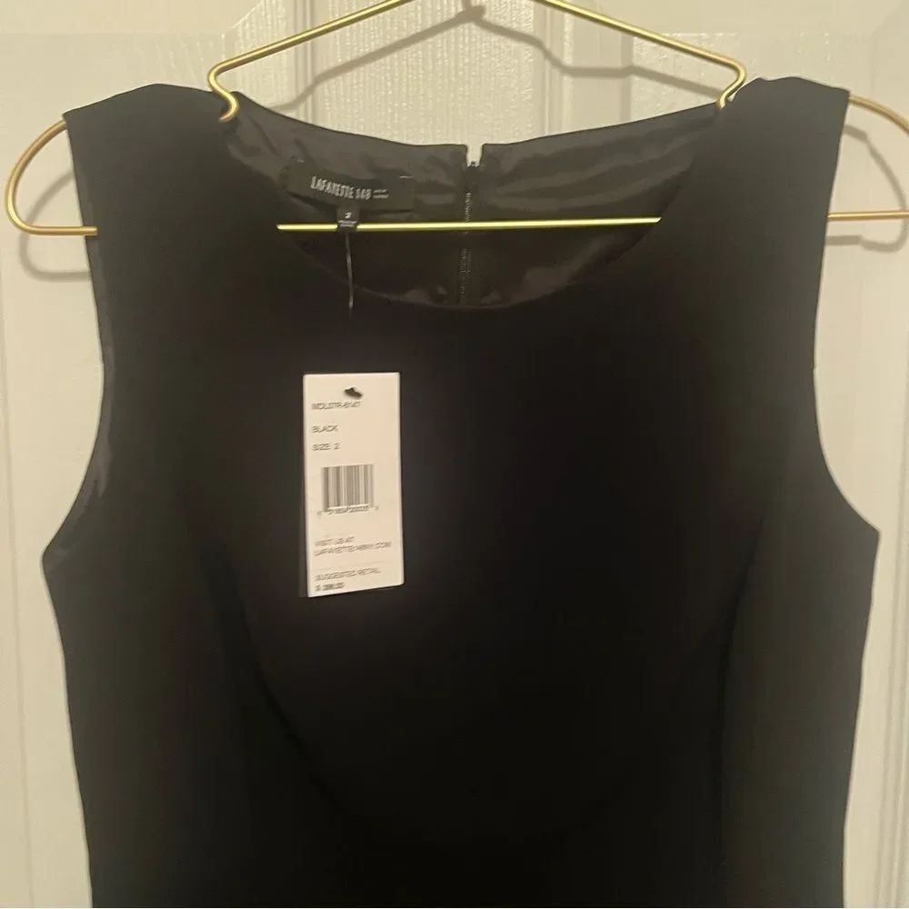 NWT Lafayette 148 New York Black Midi Dress